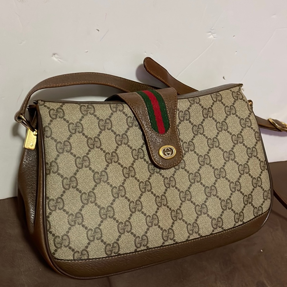 Gucci Shoulder Bag  Browns PVC - Picture 2 of 12
